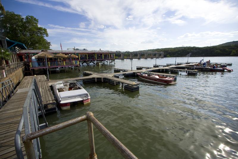 Boat docks on Lake Austin