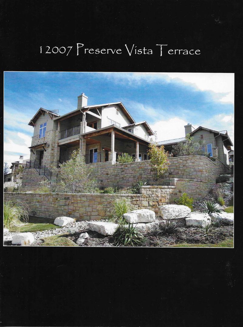 12007 Preserve Vista Terrace, Hill Country: marketing piece from Tosca Gruber Group