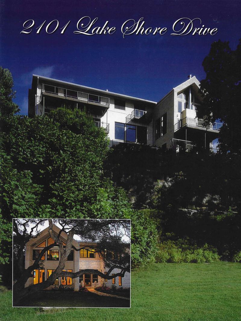2101 Lake Shore Drive, Lake Austin: marketing piece from Tosca Gruber Group