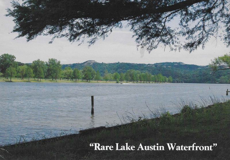 River Hills Road, Lake Austin waterfront: marketing piece from Tosca Gruber Group